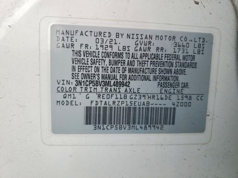 2021 NISSAN KICKS S 12