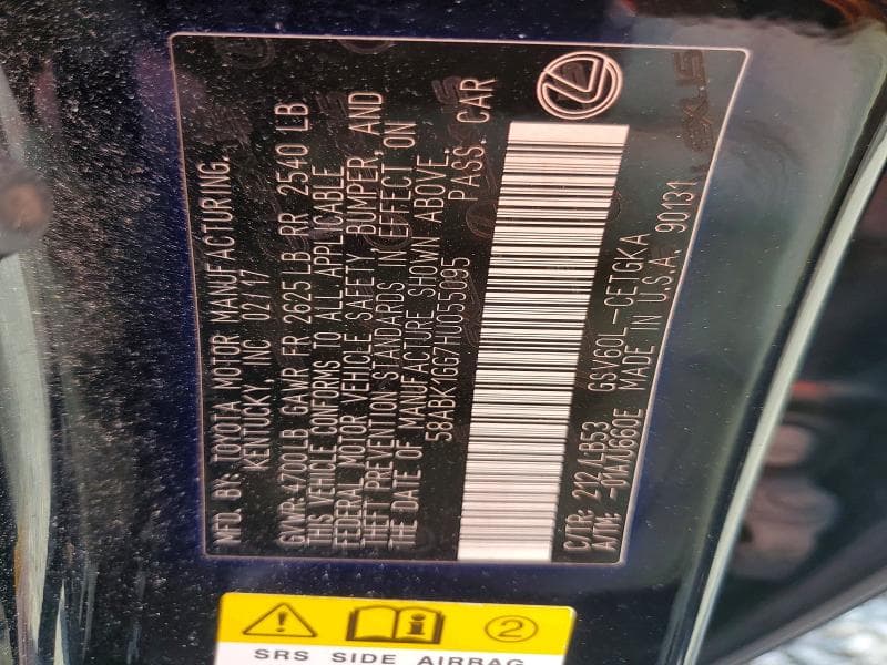 2017 LEXUS ES 350 12