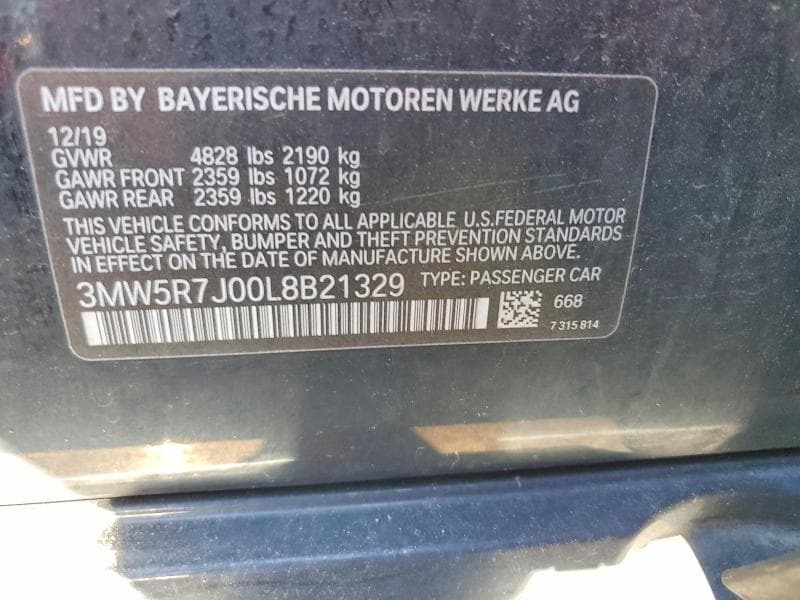 2020 BMW 330XI 12