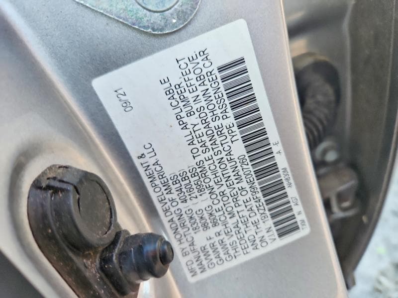 2022 HONDA INSIGHT TOURING 12
