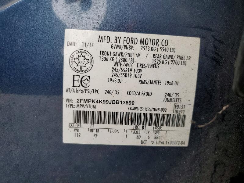 2018 FORD EDGE TITANIUM 13