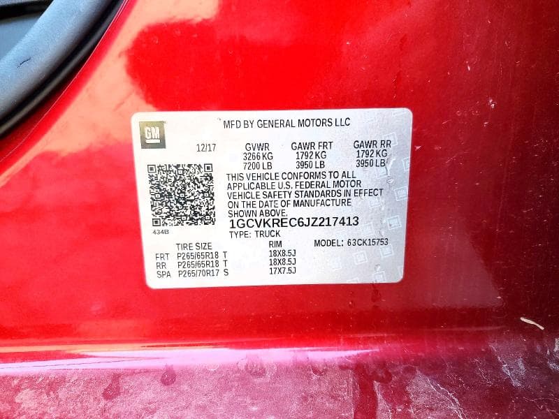 2018 CHEVROLET SILVERADO 12