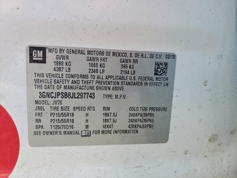 2018 CHEVROLET TRAX 1LT 13