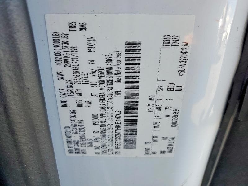 2017 FORD TRANSIT T-350 13