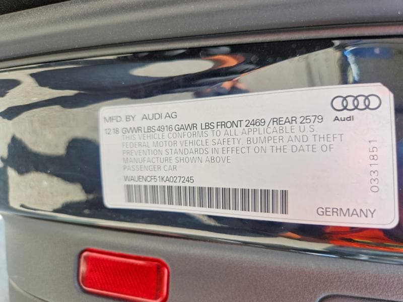 2019 AUDI A5 PREMIUM PLUS S-LINE 12