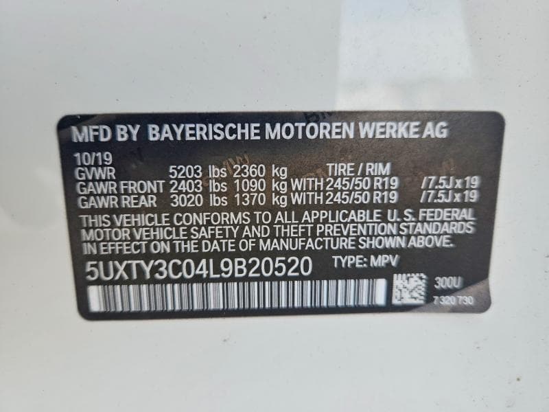 2020 BMW X3 SDRIVE30I 13