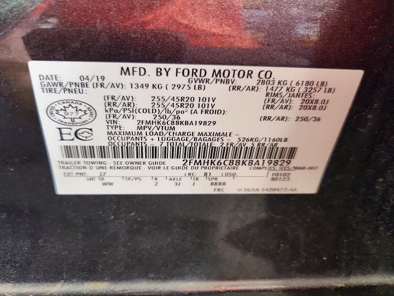 2019 FORD FLEX SEL 13