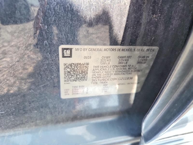 2019 GMC SIERRA K1500 SLT 12