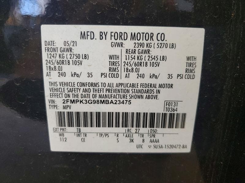 2021 FORD EDGE SE 13