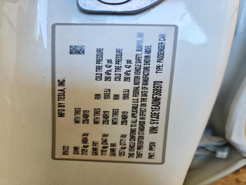 2022 TESLA MODEL 3 12