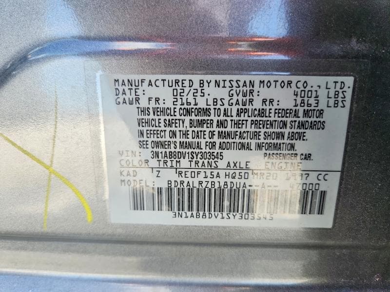 2025 NISSAN SENTRA SR 13