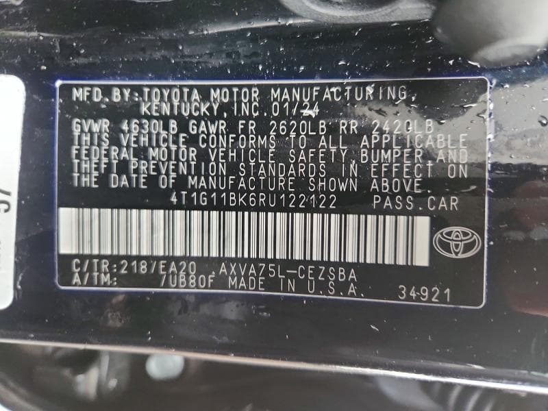 2024 TOYOTA CAMRY SE 12