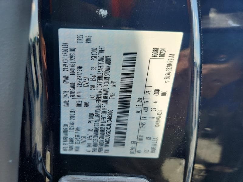 2018 FORD ESCAPE SE 13