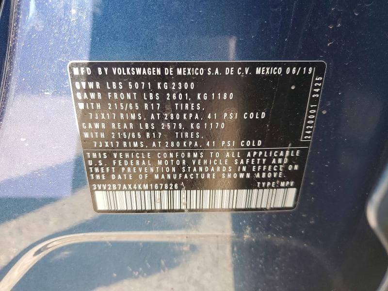 2019 VOLKSWAGEN TIGUAN SE 13