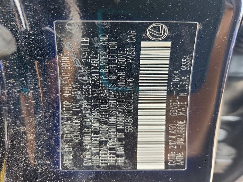 2018 LEXUS ES 350 13