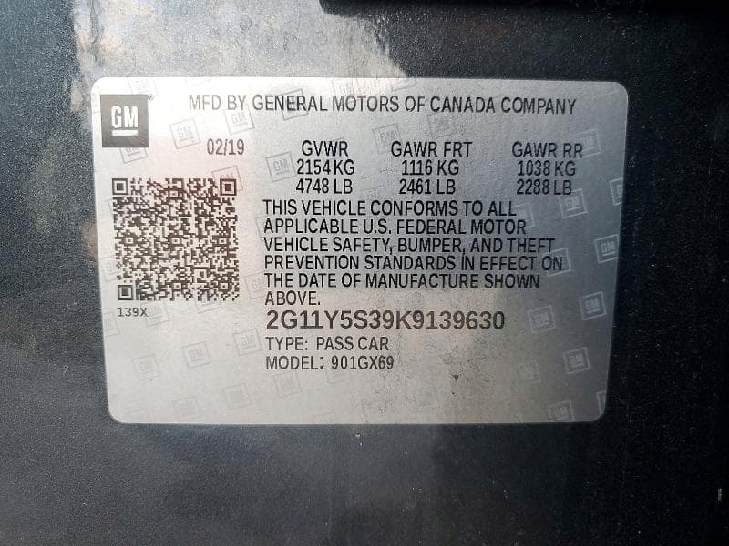 2019 CHEVROLET IMPALA LS 12