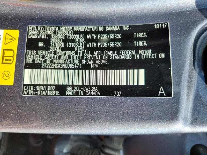2017 LEXUS RX 350 BASE 12