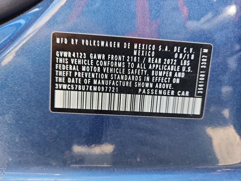 2019 VOLKSWAGEN JETTA S 12