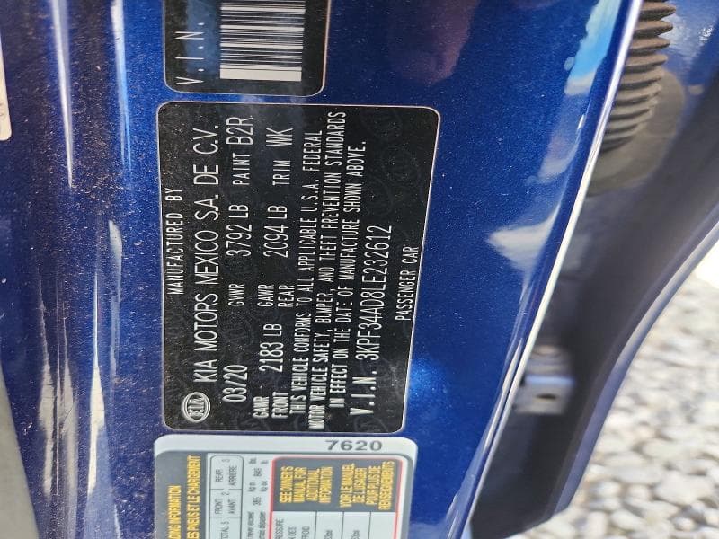 2020 KIA FORTE GT LINE 12