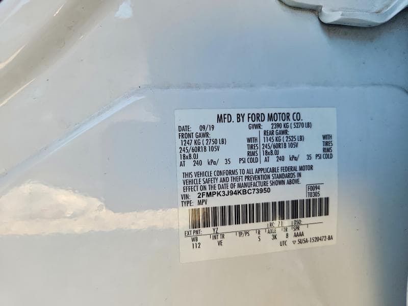 2019 FORD EDGE SEL 13