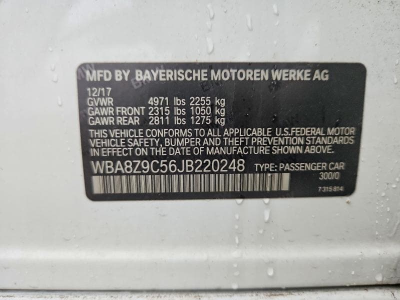 2018 BMW 330 XIGT 12