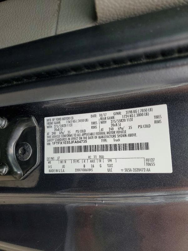 2018 FORD F150 SUPER CAB 13