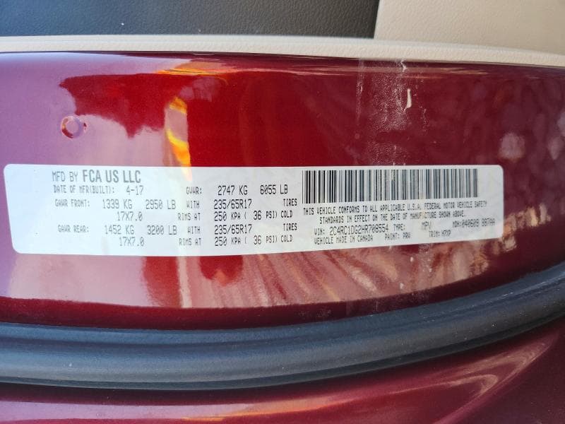 2017 CHRYSLER PACIFICA TOURING 14