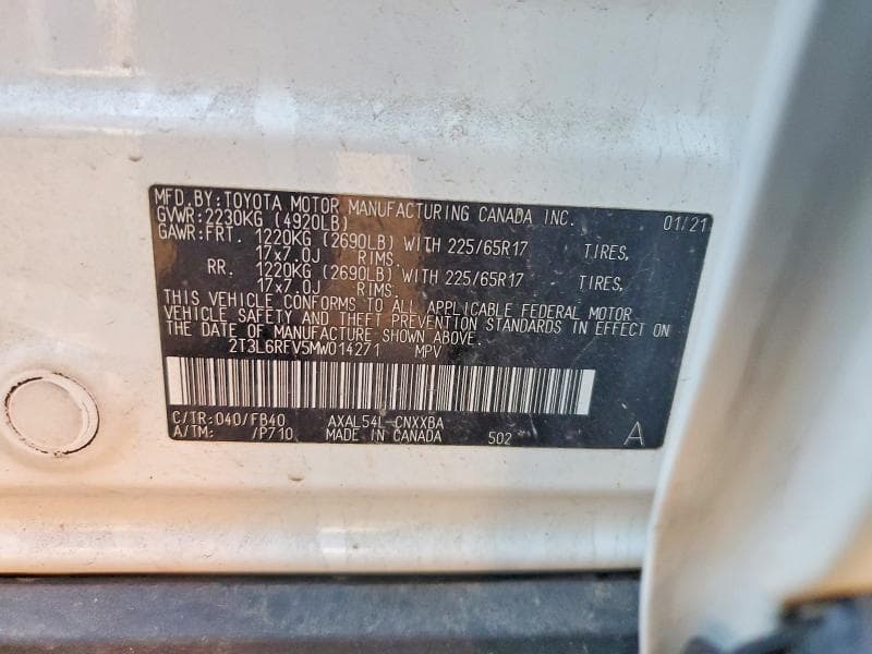 2021 TOYOTA RAV4 LE 13