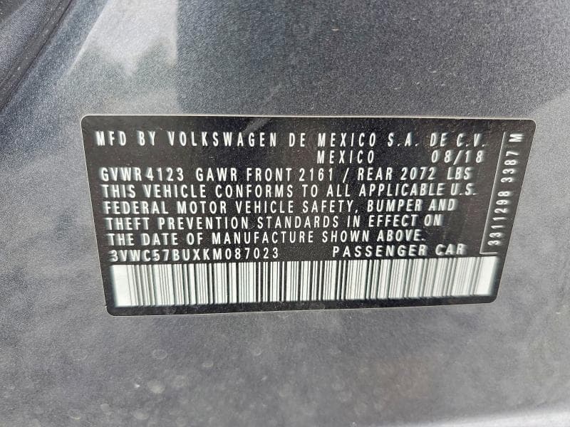 2019 VOLKSWAGEN JETTA S 12