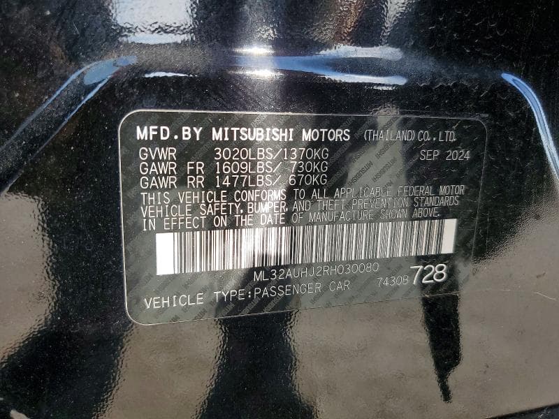 2024 MITSUBISHI MIRAGE ES 13