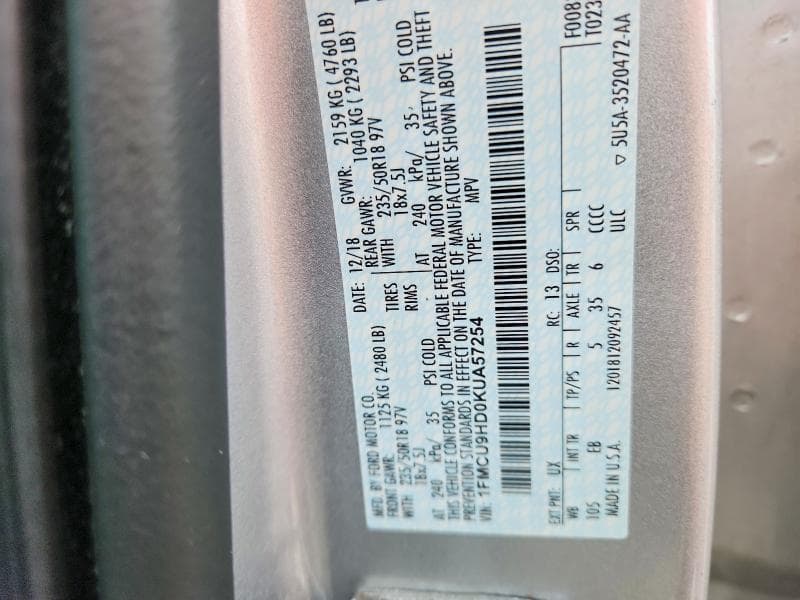 2019 FORD ESCAPE SEL 14