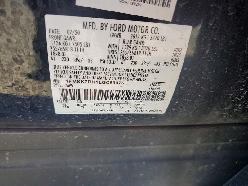 2020 FORD EXPLORER 13