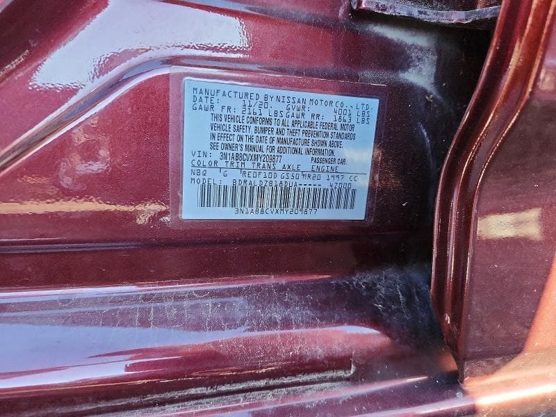 2021 NISSAN SENTRA SV 12