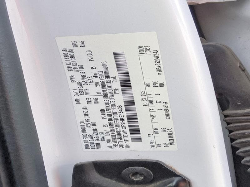 2017 FORD F150 SUPERCREW 12