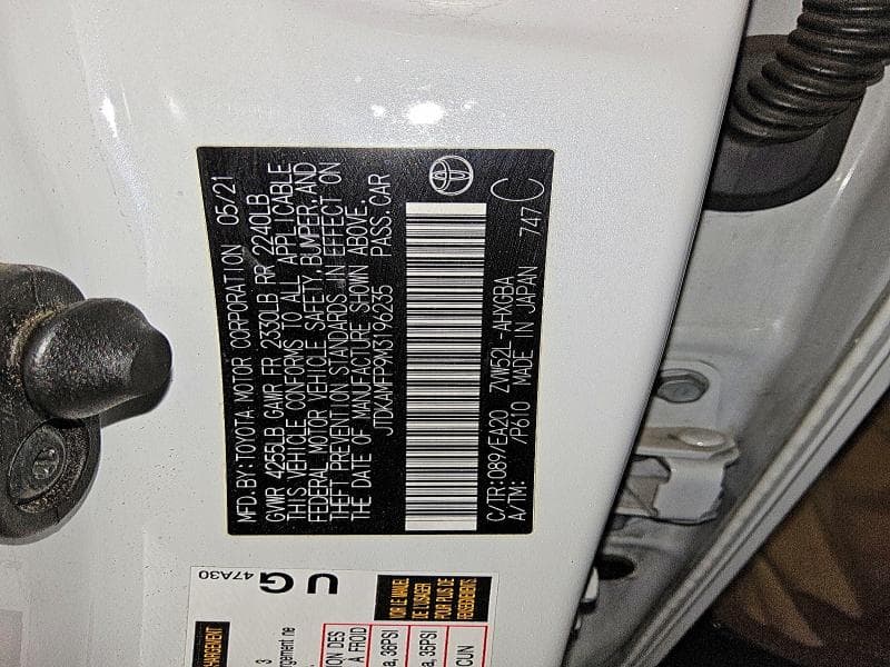 2021 TOYOTA PRIUS PRIME XLE 12