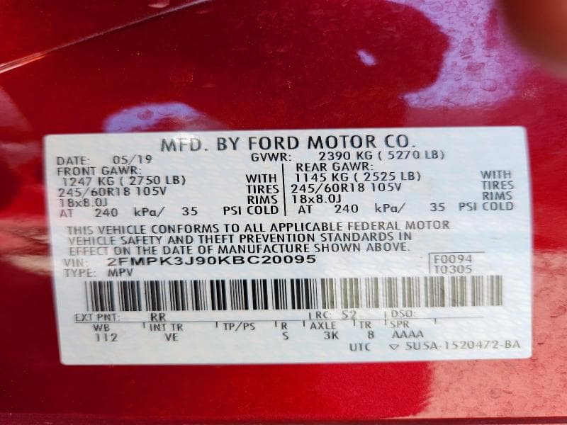 2019 FORD EDGE SEL 13