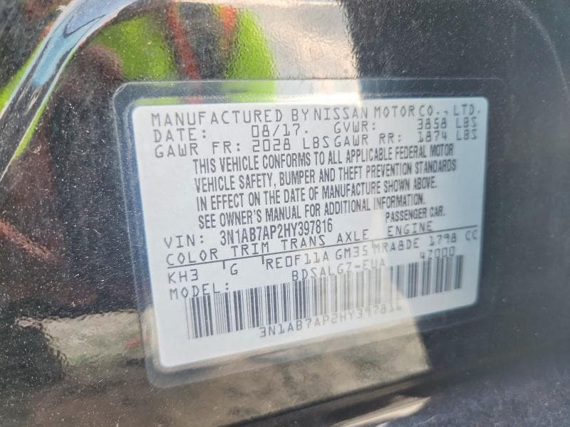 2017 NISSAN SENTRA SL 13
