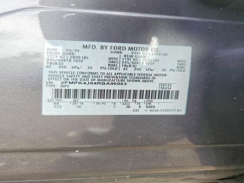 2024 FORD EDGE SEL 13
