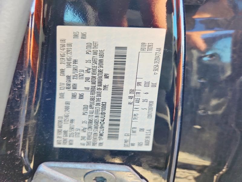2018 FORD ESCAPE SEL 12