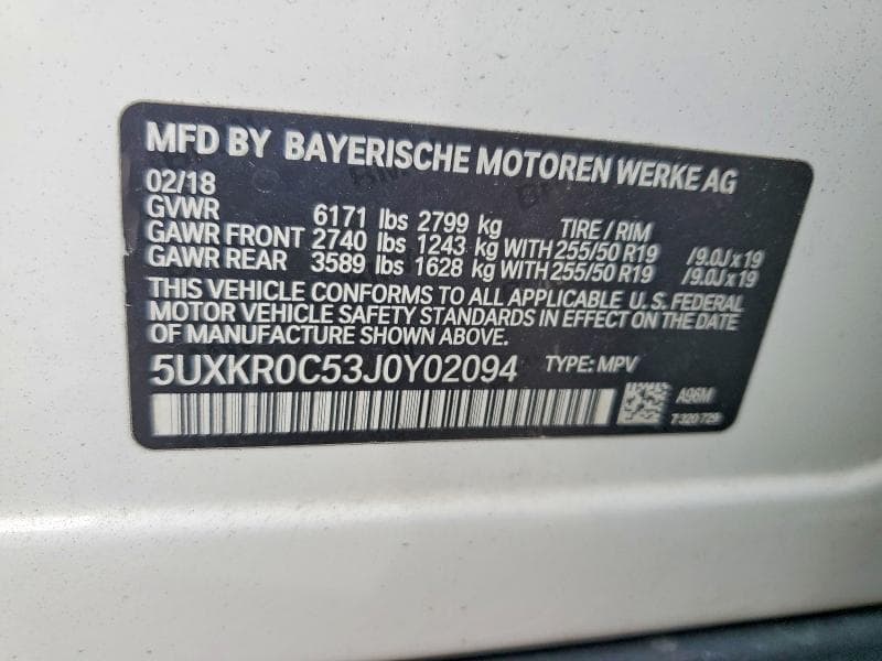 2018 BMW X5 XDRIVE35I 13