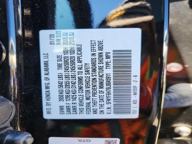 2020 HONDA PILOT BLACK 13