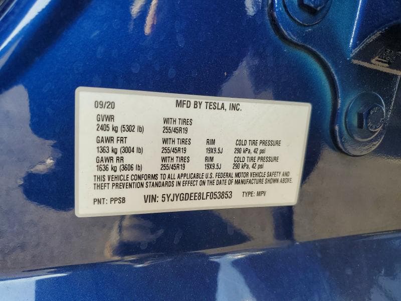 2020 TESLA MODEL Y 14