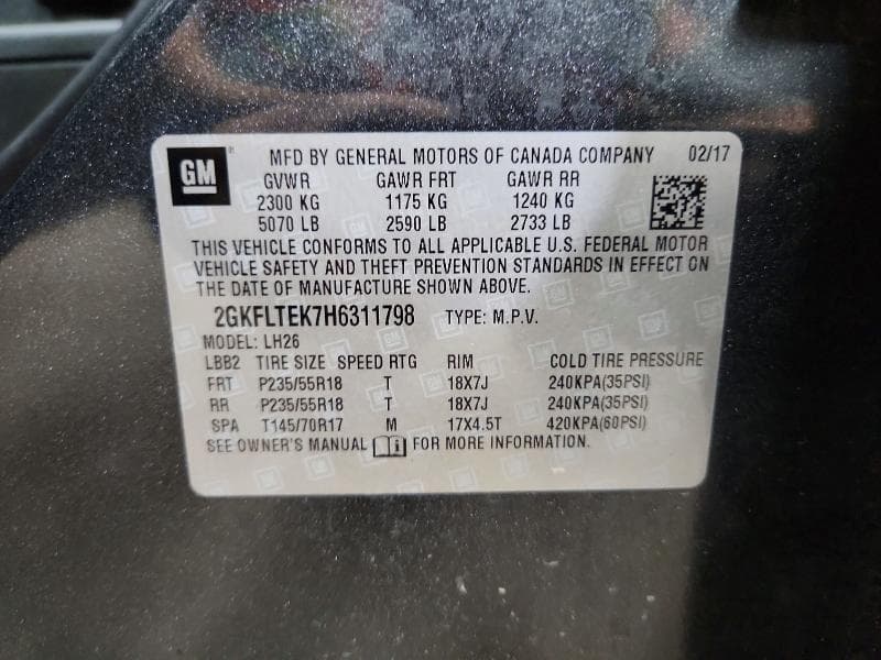 2017 GMC TERRAIN SLE 13
