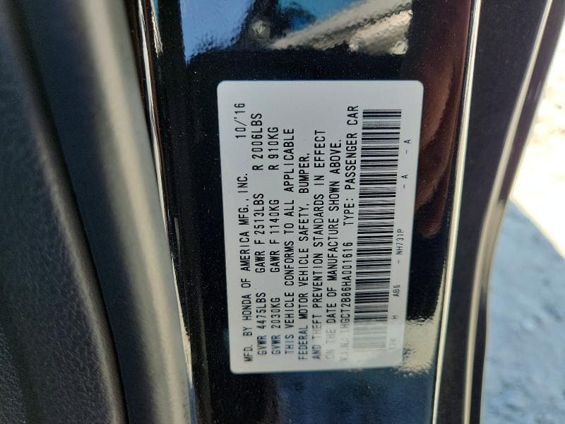 2017 HONDA ACCORD EXL 13
