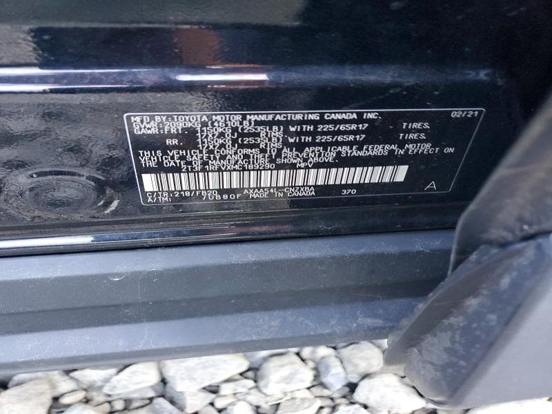 2021 TOYOTA RAV4 LE 12