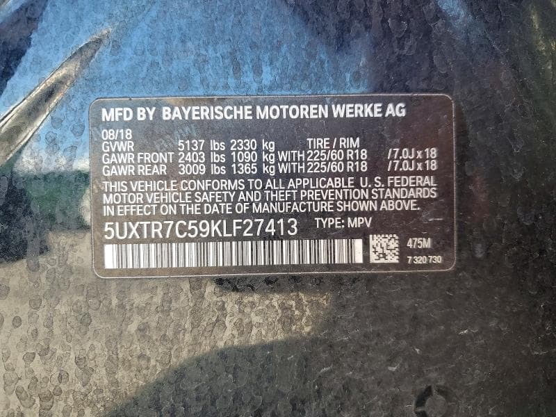 2019 BMW X3 SDRIVE30I 13