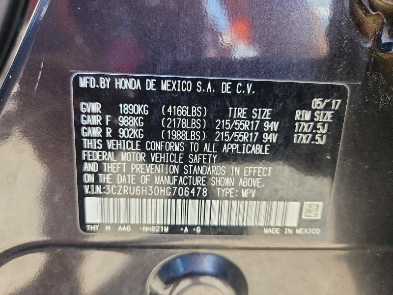 2017 HONDA HR-V LX 12