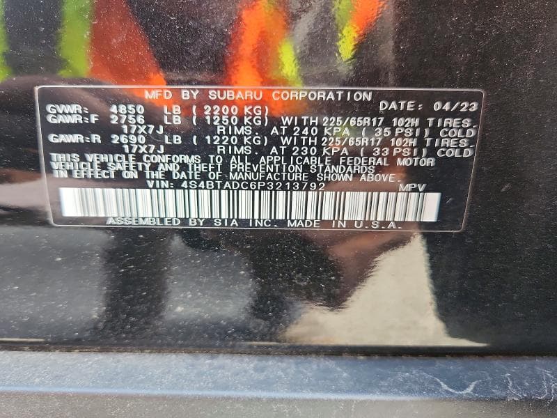 2023 SUBARU OUTBACK PREMIUM 12