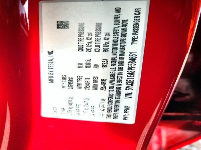 2023 TESLA MODEL 3 12