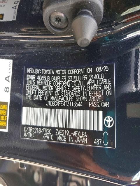 2026 TOYOTA COROLLA HYBRID LE 13
